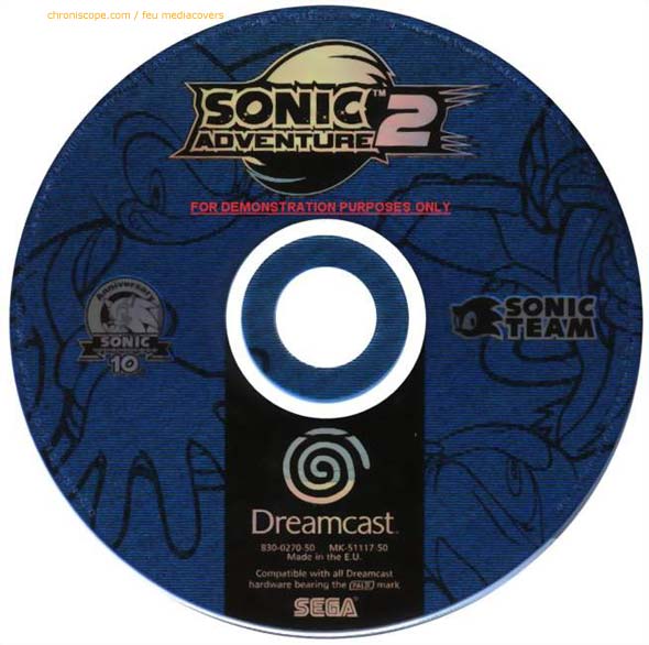 Sonic Adventure 2 jaquette sega dreamcast GD