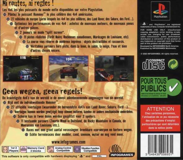 4*4 world jaquette sur playstation de sony