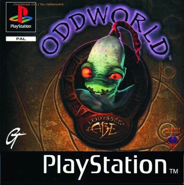 Odworld l'odysse d'Abe jaquette sur playstation