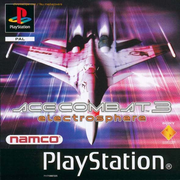 Ace combat 3 jaquette sur playstation de sony