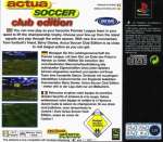Actua soccer club edition jaquette sur playstation
