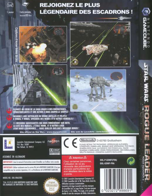 Star wars rogue leader (feu mediacovers)
